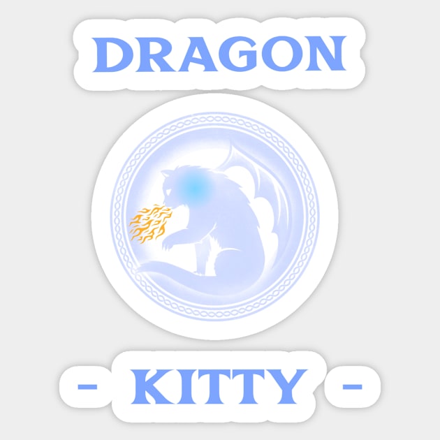 Dragon Kitty Sticker by natural-20s